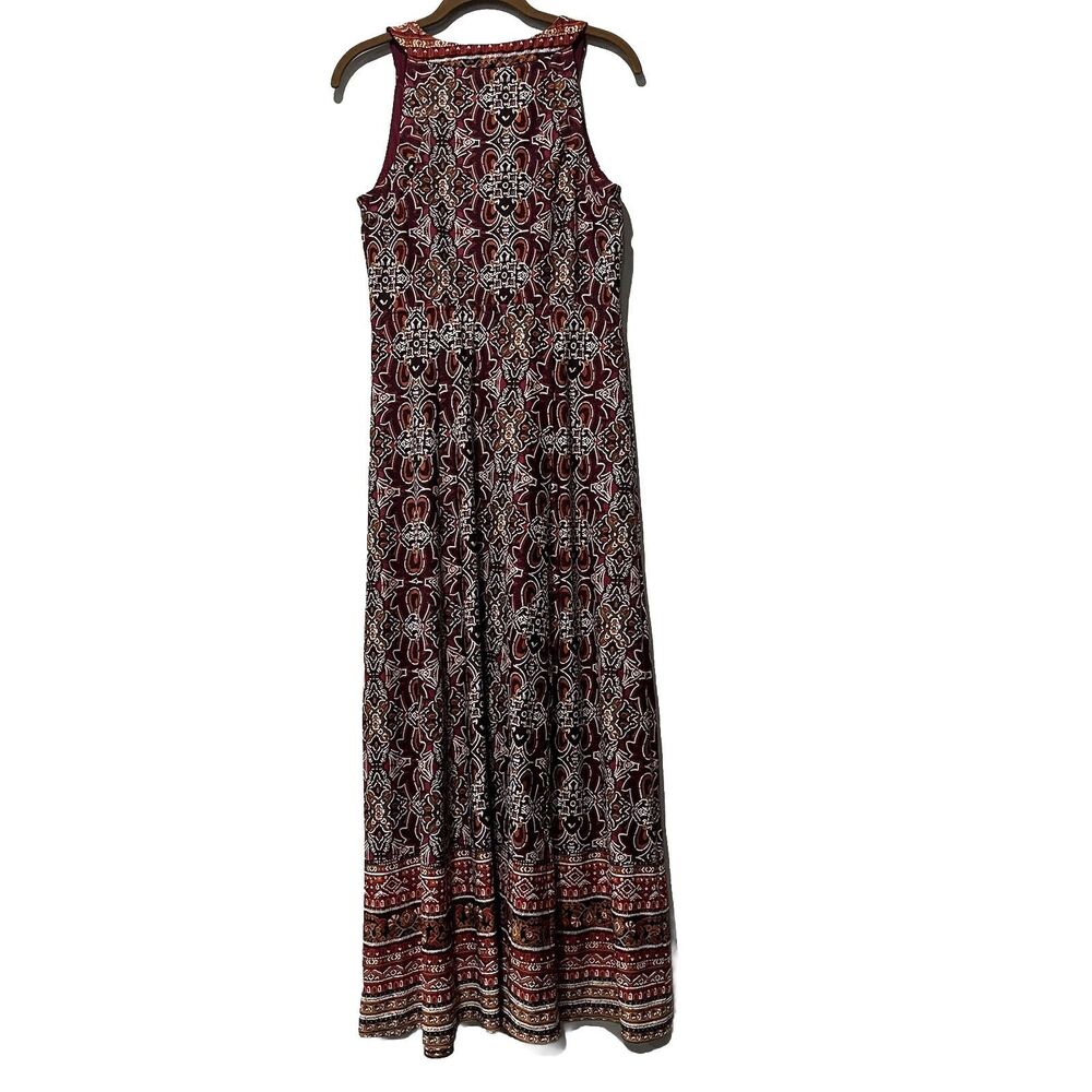 Rabbit Rabbit Rabbit Burgundy Patterned Maxi Dress - Picture 2 of 9